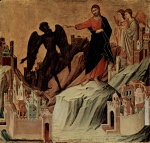 Duccio di Buoninsegna  - Bilder Gemälde - Versuchung Christi auf dem Berg
