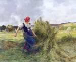Julien Dupre - paintings - Haymaking