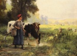Julien Dupré - Peintures - La paysanne
