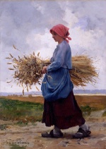 Julien Dupre - paintings - Returning from the Fields