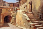 Frank Duveneck - Peintures - Cour intérieure italienne