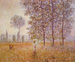 Claude Monet - Peintures - Peupliers dans la lumière du soleil