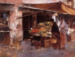 Frank Duveneck - Peintures - Marché aux fruits à Venise