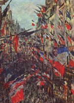 claude monet  - paintings - Rue Saint Denis, Festivities of 30 June 1878