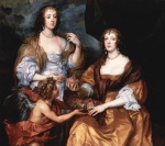 Anthonis van Dyck - Peintures - Portrait d'Elisabeth Thimleby et Dorothy vicomtesse d´Andover