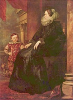 Anthonis van Dyck - Peintures - Portrait de Paolina Adorno