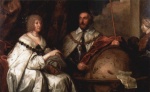 Anthonis van Dyck - Peintures - Portrait de Thomas Howard, comte d'Arundel et son épouse Alathea Talbot