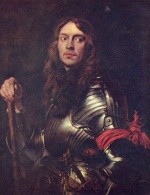 Antoine van Dyck - Peintures - Portrait d'un homme en armure avec brassard rouge