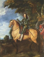 Anthonis van Dyck  - paintings - Portrait Karl I (Koenig von England zu Pferd)