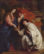 Anthonis van Dyck  - paintings - Vision des Hermann Joseph