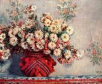 Claude Monet  - Peintures - Nature morte auxchrysanthèmes