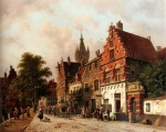 Adrianus Eversen - paintings - A View in Delft