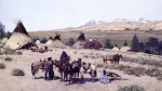 Henry Farny - painting - Among the Foothills