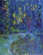 Claude Monet  - Peintures - Jardin d'eau à Giverny
