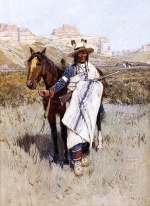 Henry Farny - painting - Indian Scout