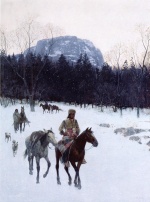 Henry Farny  - painting - Obsidian Mountain in The Yellowstone
