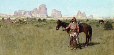 Warrior and Teepees
