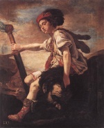 Domenico Fetti - paintings - David with the Head of Goliath