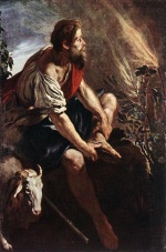 Domenico Fetti - paintings - Moses before the Burning Bush