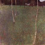 Gustav Klimt - paintings - Farmhouse with Birch Trees