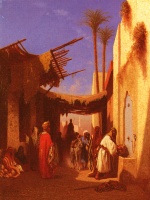 Charles Theodore Frere - paintings - Street In Damascus and Street in Cairo