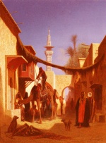 Charles Theodore Frere - paintings - Street In Damascus and Street in Cairo