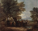 Thomas Gainsborough - paintings - The Harvest Wagon