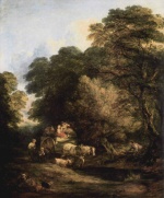 Thomas Gainsborough - Peintures - Les charrettes du marché