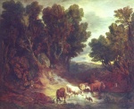 Thomas Gainsborough - Bilder Gemälde - Die Tränke