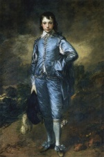 Thomas Gainsborough - Peintures - Jeune garçon e bleu (Portrait de Jonathan Buttall)