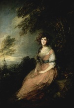 Thomas Gainsborough - Peintures - Portrait de Mme Richard B. Sheridan