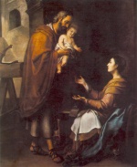 Bartolome Esteban Perez Murillo - Peintures - La Sainte Famille