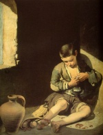 Bartolome Esteban Perez Murillo - paintings - The Young Beggar