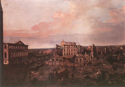 Dresden  the Ruins of the Pirnaische Vorstadt