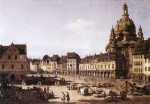 Bernardo Bellotto - Bilder Gemälde - New Market Square in Dresden