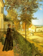 Camille Pissarro  - Peintures - Louveciennes (la route de Versailles)