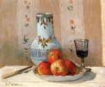 Camille Pissarro  - Bilder Gemälde - Still Life with Apples and Pitcher