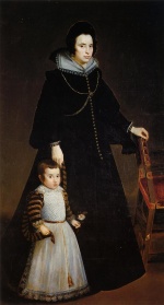 Diego Velázquez  - paintings - Dona Antonia de Ipenarrieta y Galdos with Her Son