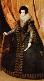 Diego Velázquez  - paintings - Queen Isabel, Standing