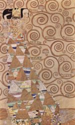 Gustav Klimt - paintings - Cartoon for the Frieze of the Villa Stoclet in Brussels: Expectation