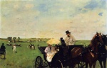 Edgar Degas  - Peintures - En route pour le champ de courses