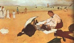 Edgar Degas  - Bilder Gemälde - At the Beach