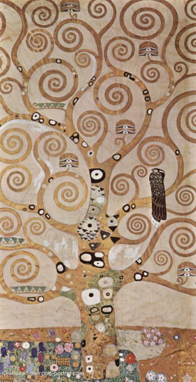 Cartoon for the frieze of the Villa Stoclet in Brussels: central part of the tree of life
