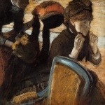 Edgar Degas  - Bilder Gemälde - At the Milliners