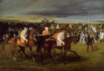 Edgar Degas  - Peintures - Aux courses (Le début)