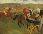 Edgar Degas  - Bilder Gemälde - At the Races, Gentlemen Jockeys