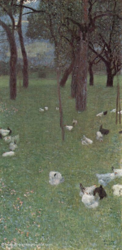 After the Rain (Garden with Chickens in St. Agatha)