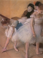Edgar Degas  - Peintures - Avant la répétition
