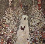 Gustav Klimt - Peintures - Jardin avec poules