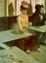 Edgar Degas  - Bilder Gemälde - In a Cafe